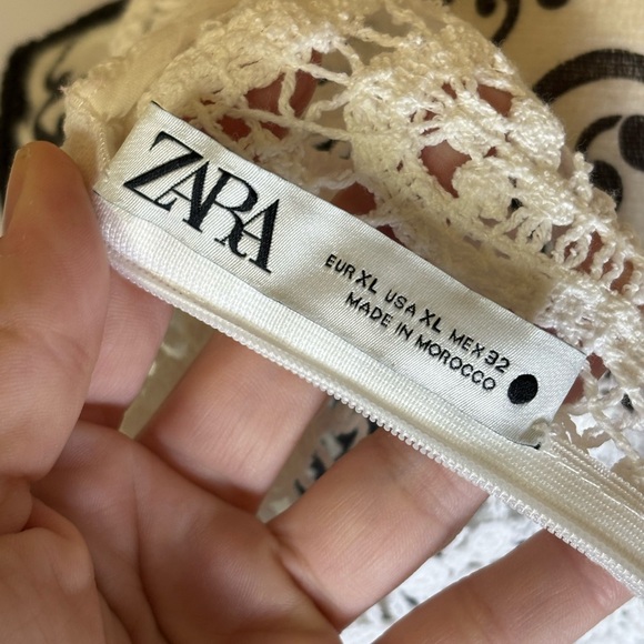 Zara, women’s Sleeveless Cream dress, with lace back, size XL - Picture 8 of 10